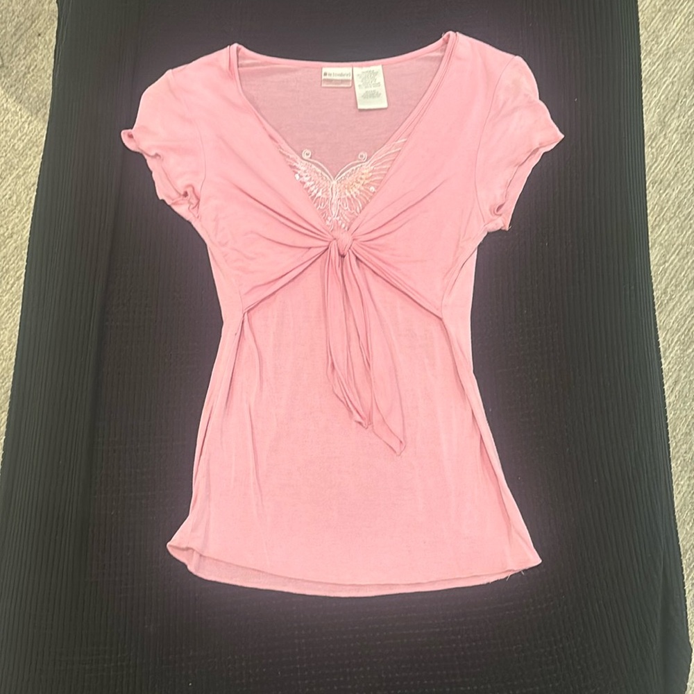 Pink y2k butterfly top